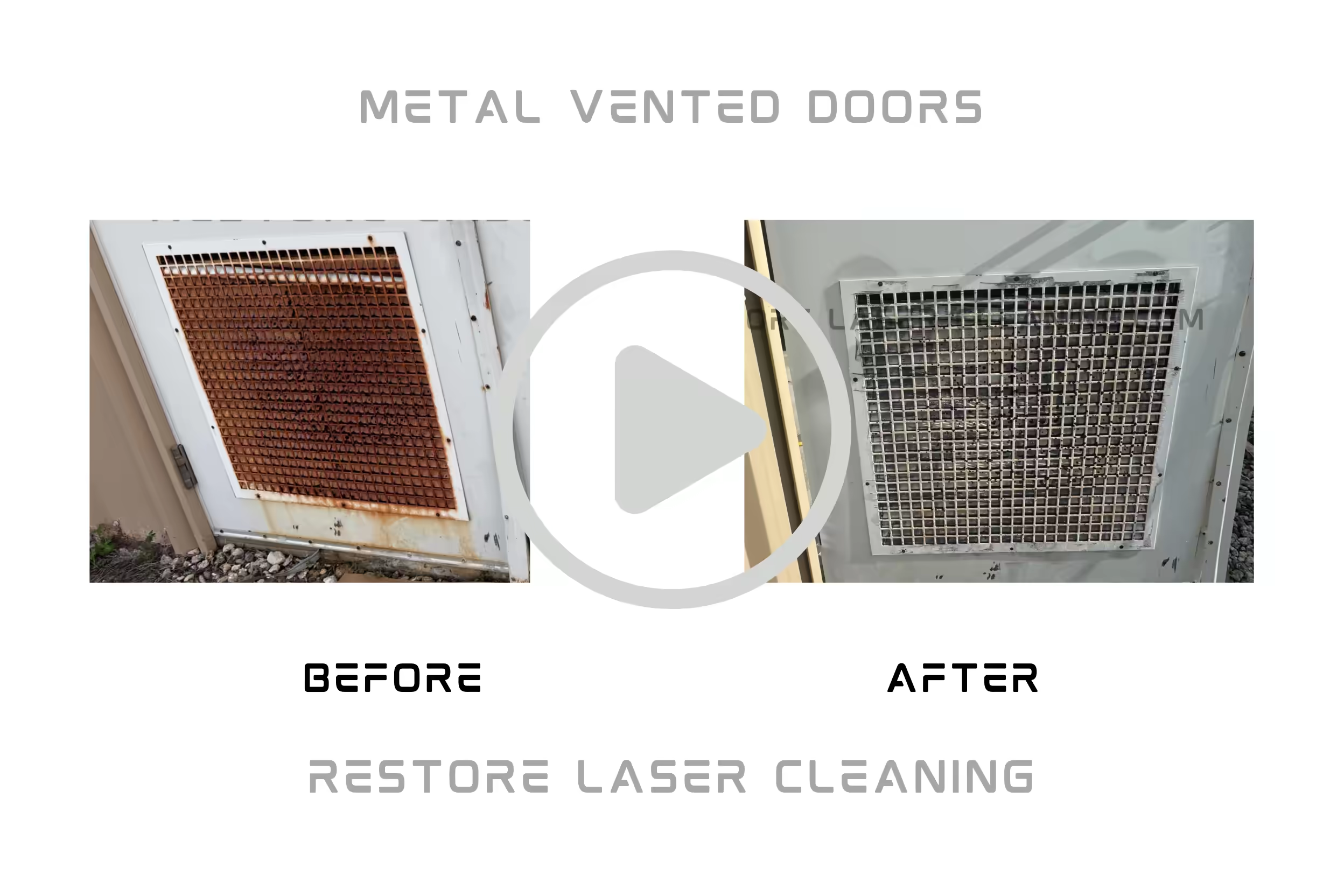 Laser Rust Removal on Metal Vented Door preview
